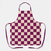 Maroon and beige checkerboard pattern schürze (Vorderseite)