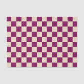 Maroon and beige checkerboard pattern seidenpapier (Vorderseite)