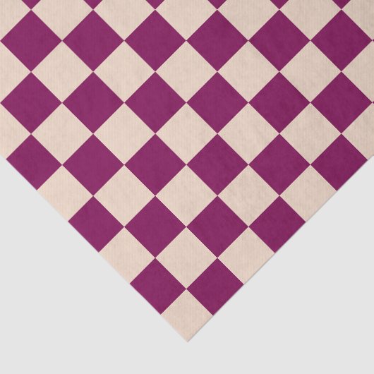 Maroon and beige checkerboard pattern seidenpapier (Ausschnitt)