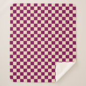 Maroon and beige checkerboard pattern sherpadecke (Vorderseite)