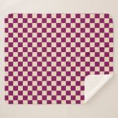 Maroon and beige checkerboard pattern sherpadecke (Vorderseite (Horizontal))