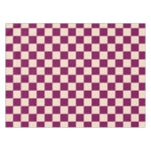 Maroon and beige checkerboard pattern tischdecke (Vorderseite (Horizontal))