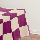 Maroon and beige checkerboard pattern tischdecke (Beispiel)