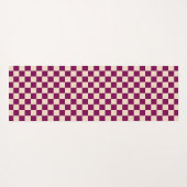 Maroon and beige checkerboard pattern yogamatte (Rückseite (Horizontal))