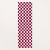 Maroon and beige checkerboard pattern yogamatte (Vorderseite)