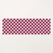 Maroon and beige checkerboard pattern yogamatte (Vorderseite (Horizontal))