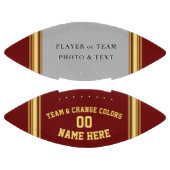 Maroon and Gold Custom Printed Football with PHOTO (Paneele)