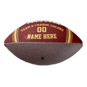 Maroon and Gold Custom Printed Football with PHOTO (Gedreht 270)
