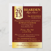 Maroon and Gold Foto Einladung F (Rückseite)