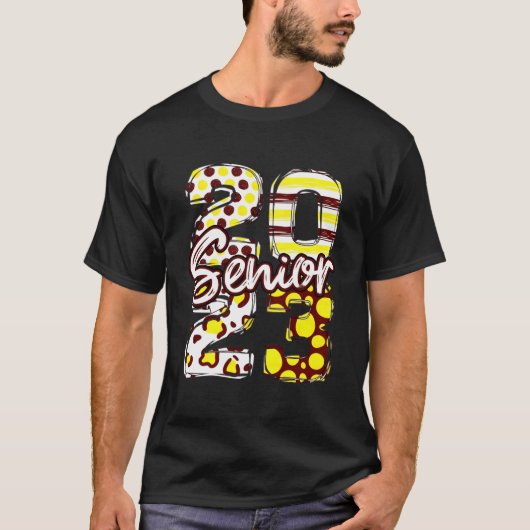 Maroon and Gold Senior 2023 Abschluss Senior Clas T-Shirt (Vorderseite)