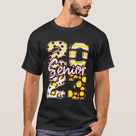 Maroon and Gold Senior 2023 Abschluss Senior Clas T-Shirt (Vorderseite)