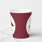 Maroon and White Graduation Party Pappbecher (Links)