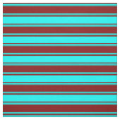 Maroon, Aqua & Light Sea - grüne Linien Stoff (Muster)