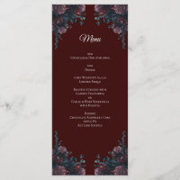 Maroon Autumn Floral Wedding