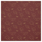 Maroon Background Graduation Cap Toss Stoff (Muster)
