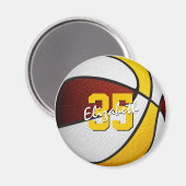 Maroon Basketball-Gastgeschenke Magnet (Vorderseite/Rückseite)