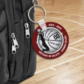 Maroon, Basketball Themed Gastgeschenke Schlüsselanhänger