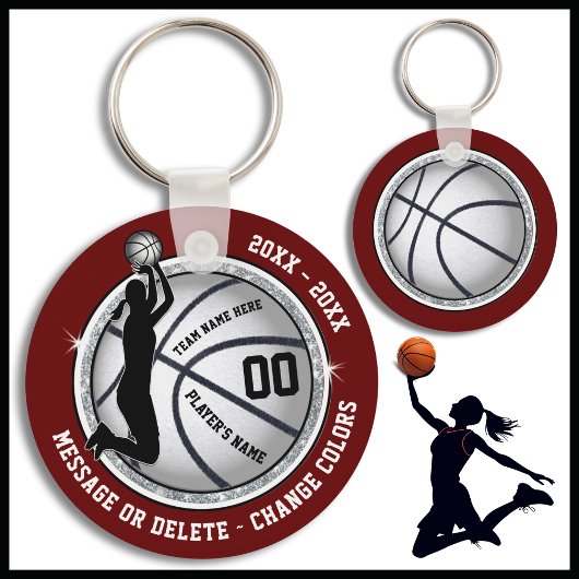 Maroon, Basketball Themed Gastgeschenke Schlüsselanhänger