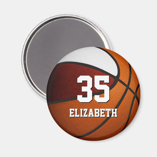 Maroon-Basketballmannschaft Farben Magnet (Vorderseite/Rückseite)