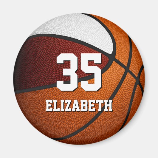 Maroon-Basketballmannschaft Farben Magnet (Vorne)