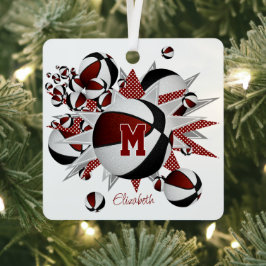 Maroon-Basketballstars personalisiert Ornament Aus Metall
