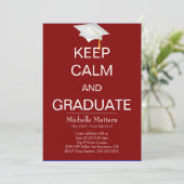 Maroon Behielt Calm und Einladungen für Studienauf (Stehend Vorderseite)