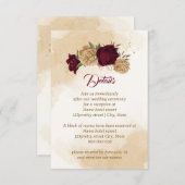 Maroon-Beige Begleitkarte (Vorne/Hinten)