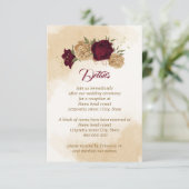 Maroon-Beige Begleitkarte (Stehend Vorderseite)