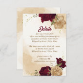 Maroon-Beige Begleitkarte (Vorne/Hinten)