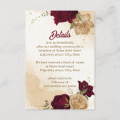 Maroon-Beige Begleitkarte (Vorderseite)