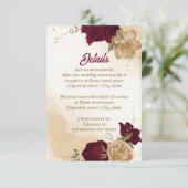 Maroon-Beige Begleitkarte (Stehend Vorderseite)