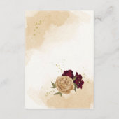 Maroon-Beige Begleitkarte (Rückseite)