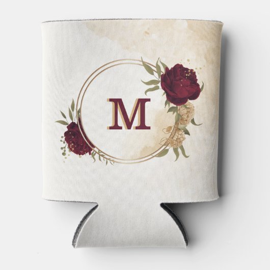 Maroon-Beige Dosenkühler (Vorderseite)