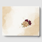 Maroon-Beige Gästebuch (Rückseite)