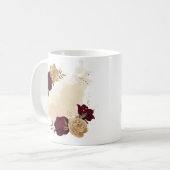 Maroon-Beige Kaffeetasse (Vorderseite Links)