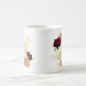 Maroon-Beige Kaffeetasse (Mittel)