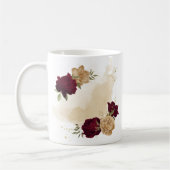 Maroon-Beige Kaffeetasse (Links)