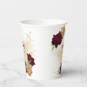 Maroon-Beige Pappbecher (Links)