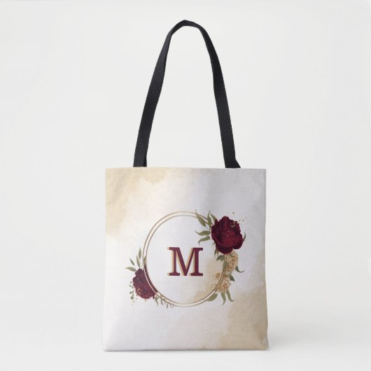 Maroon-Beige Tasche (Vorderseite)