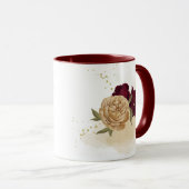 Maroon-Beige Tasse (VorderseiteRechts)