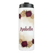 Maroon-Beige Thermosbecher (Vorderseite)