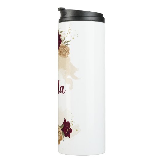 Maroon-Beige Thermosbecher (Nach rechts gedreht)