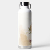 Maroon-Beige Trinkflasche (Vorderseite)