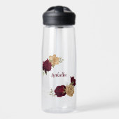 Maroon-Beige Trinkflasche (Vorne)
