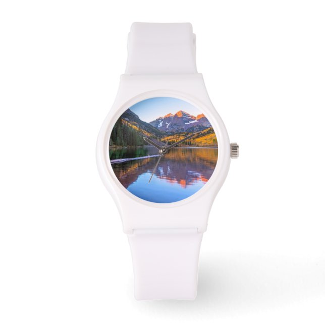 Maroon Bells Alpen Glow Armbanduhr (Vorderseite)