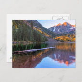 Maroon Bells Alpen Glow Postkarte (Vorne/Hinten)