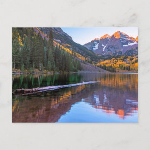 Maroon Bells Alpen Glow Postkarte