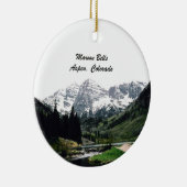 Maroon Bells, Aspen, Colorado Keramik Ornament (Rechts)