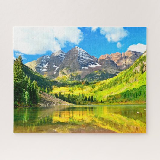 Maroon Bells, Aspen, Colorado Sommerlandschaft Puzzle (Horizontal)