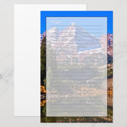 Maroon Bells Briefpapier (Vorne/Hinten)